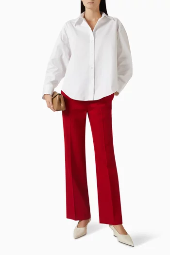 قميص قطن بياقة مفتوحة