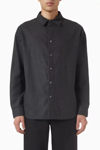 Relaxed Shirt in Wool Flannel