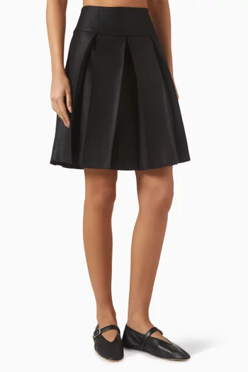 Pleated Skirt in Wool-blend