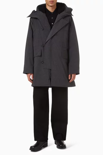 جاكيت باركا معالج بغطاء رأس