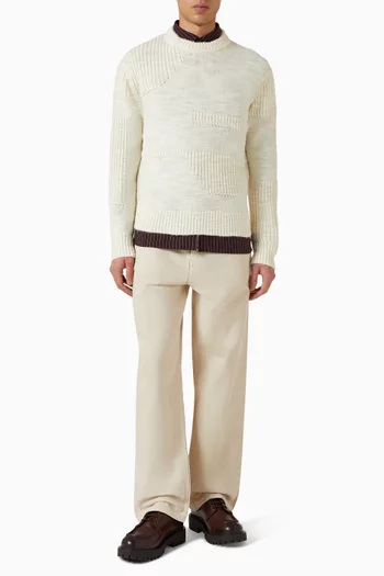 سترة بغرزة السلم صوف