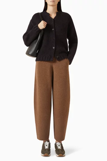 Barrel-fit Pants in Merino-wool