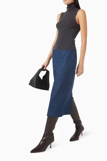 Knit Turtleneck Top in Merino Wool