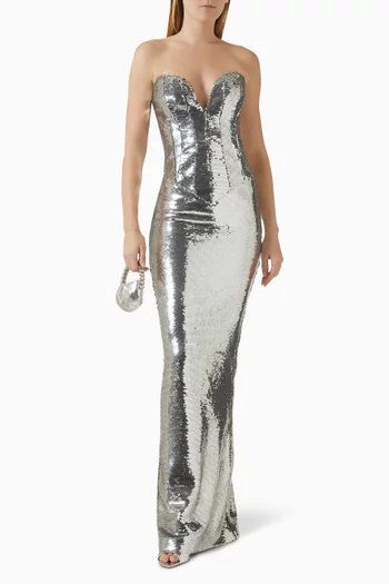 Azzurra Sequin-embellished Maxi Dress