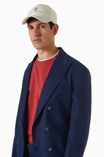 Baseball Cap in Linen Blend