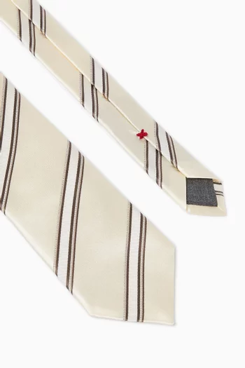 Striped Neck Tie in Silk