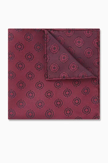 منديل جيب بنقشة ميدالية حرير