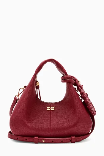 Hobo Mini Bag in Grained Leather