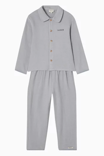 بنطال إستيان بقصة ساق مستقيمة مزيج قطن