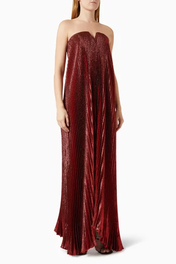 فستان سهرة بلاك تاي بطيّات