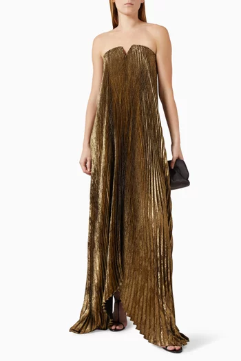 فستان سهرة بلاك تاي بطيّات