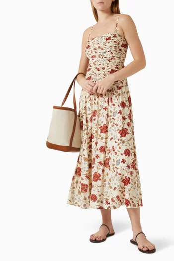 فستان أزور متوسط الطول