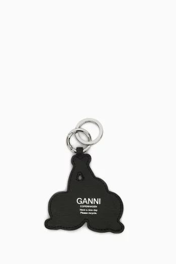 سلسلة مفاتيح بتصميم كرز جلد