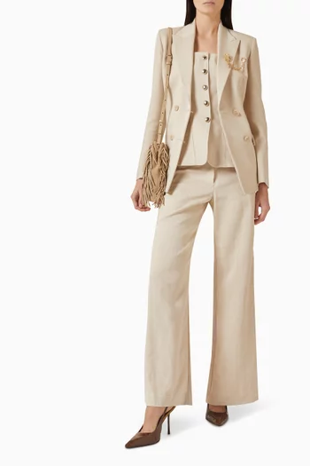 Vipeige Brooch Blazer in Viscose-blend