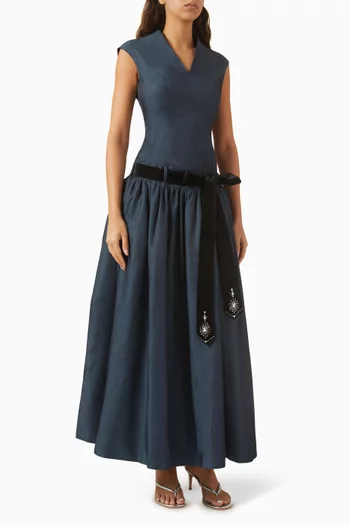 فستان كريكليد بخصر منخفض