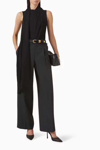 Lavalliere Scarf Top in Crepe-jersey