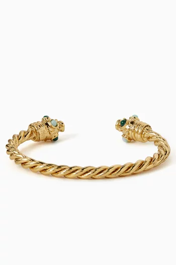 Amarante Cuff Bracelet in Gold-plated Metal