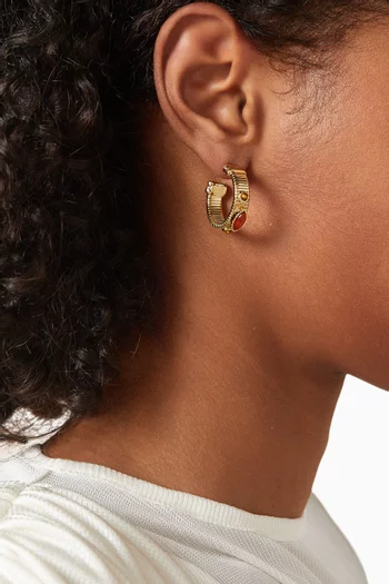 Strada Hoop Earrings in Gold-plated Metal