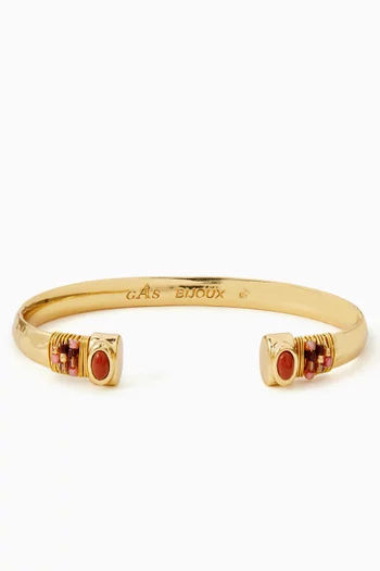 سوار سارينا معدن مطلي بالذهب