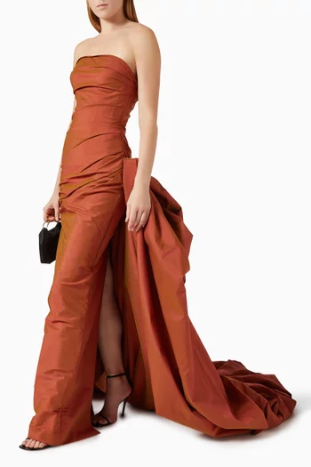 Cape-style Maxi Dress