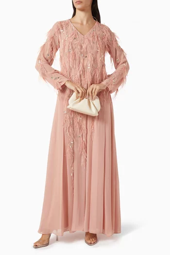 قفطان ليلى بأشرطة بنمط حبل