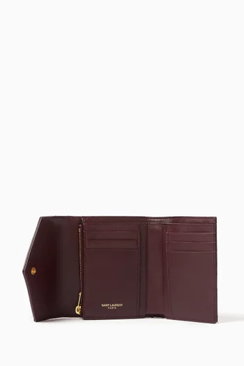 Cassandre Compact Tri-fold Wallet in Lambskin