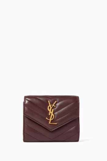 Cassandre Compact Tri-fold Wallet in Lambskin