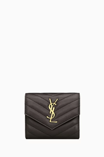 Cassandre Matelassé Tri -fold Wallet in Lambskin