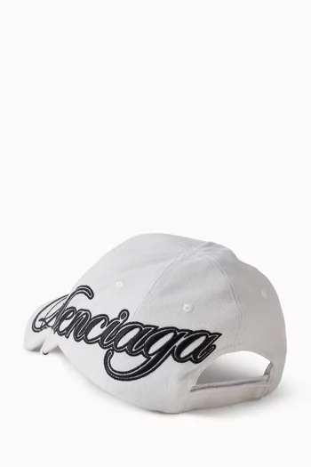 Cursive Cap in Cotton-drill