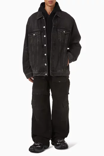 Lion Zip-up Hoodie in Cotton Terry