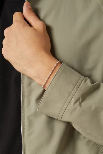 سوار بتصميم سلسلة بكرات فضة إسترلينية