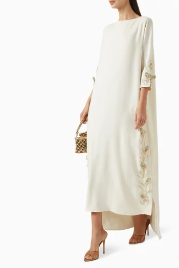 Embellished Kaftan in Crepe