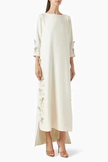 Embellished Kaftan in Crepe