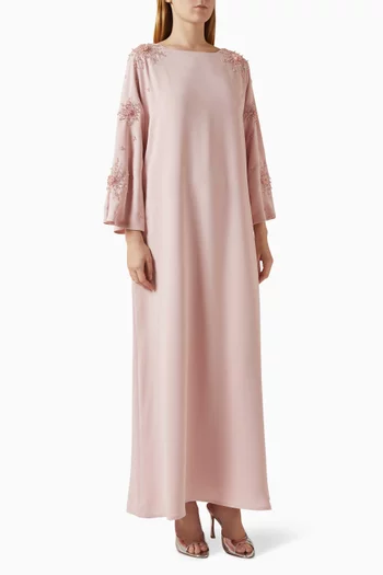 Embellished Kaftan in Crepe