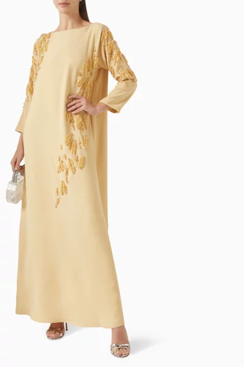Embellished Kaftan in Crepe