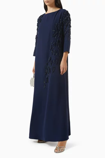 Embellished Kaftan in Crepe