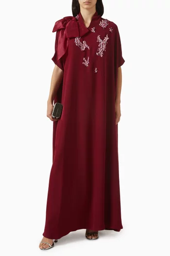 Embellished Kaftan in Crepe