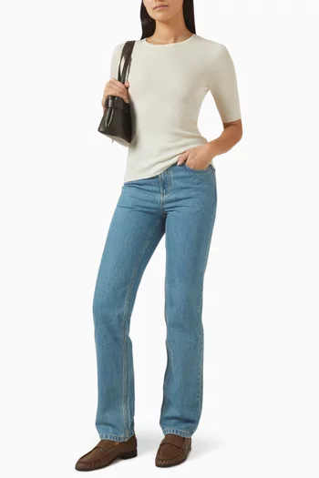 Rib-knit Sweater in Wool Blend