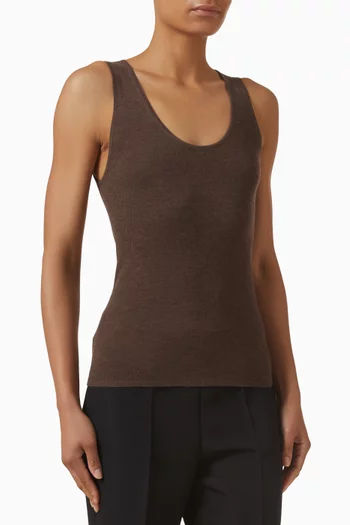 Rib-knit Top in Wool Blend