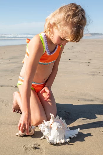 Sporty Rainbow Embroidered Bikini