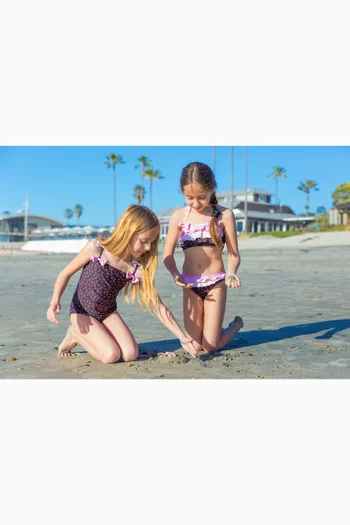 Maddie Floral Print Bow-detail One-Piece Swimsuit