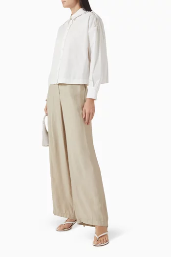 قميص مطرز قطن