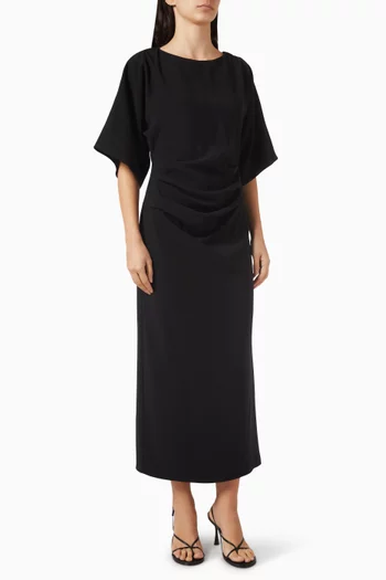 Gathered Waist Maxi Dress