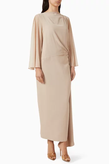 فستان طويل بدرابيه