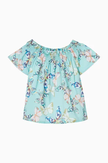 Butterfly Print Top