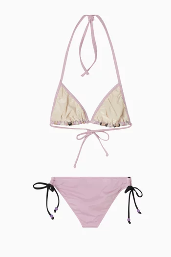 طقم بيكيني هارييت مزين بنقشة