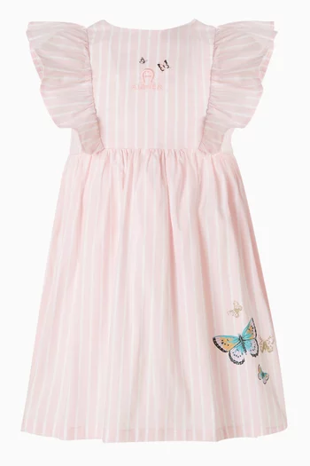 Striped Butterfly Dress in Cotton