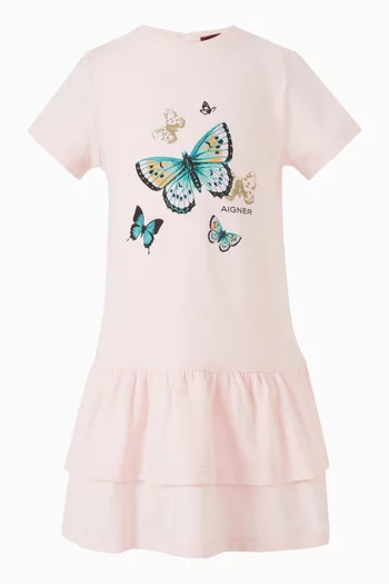 Butterfly T-shirt Dress in Cotton