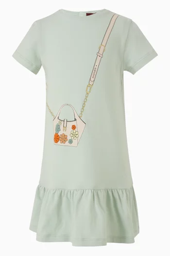 Crossbody-bag Printed Dress in Cotton