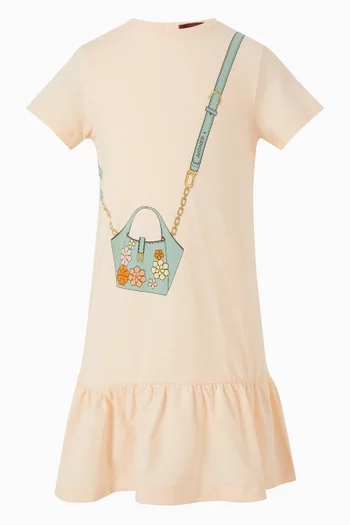 Crossbody-bag Printed Dress in Cotton